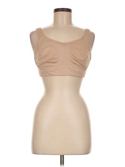 Pre-owned Champion Tank Top Tan Strapless Neckline Tops In Brown