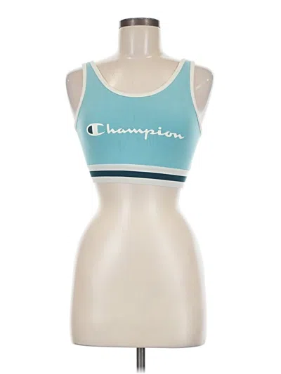 Pre-owned Champion Tank Top Teal Strapless Neckline Tops