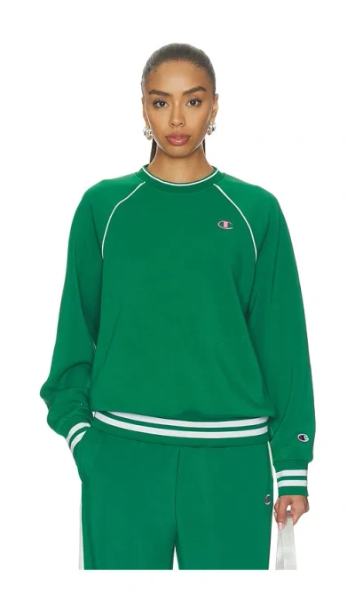 Champion Tennis Court Crewneck Sweater In Green
