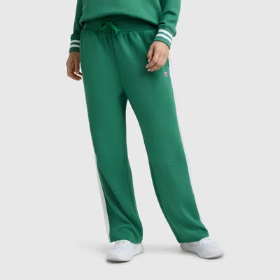 Champion Tennis Court Wide Leg Pant, C Logo In Green