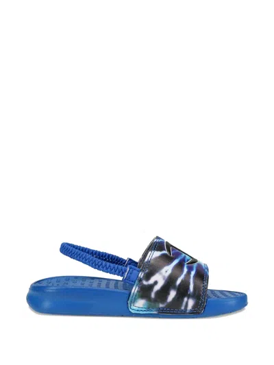 Champion Kids' Tie-dye-effect Sandals In Blue
