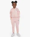 Champion Toddler & Little Girls 4t-6x 2-piece Full Zip Hoodie And Joggers Set In Pink