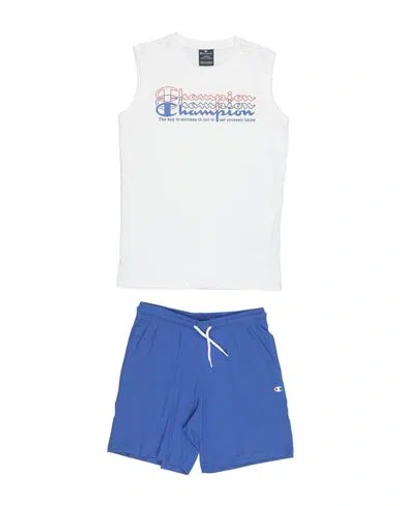 Champion Babies'  Toddler Boy Co-ord White Size 7 Cotton In Blue
