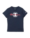 Champion Babies'  Toddler Boy T-shirt Navy Size 7 Cotton In Blue