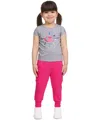 Champion Toddler Girls Logo Graphic T-shirt & Jogger Pants, 2 Piece Set In Grey Heath