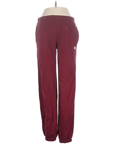 Pre-owned Champion Track Pants In Burgundy