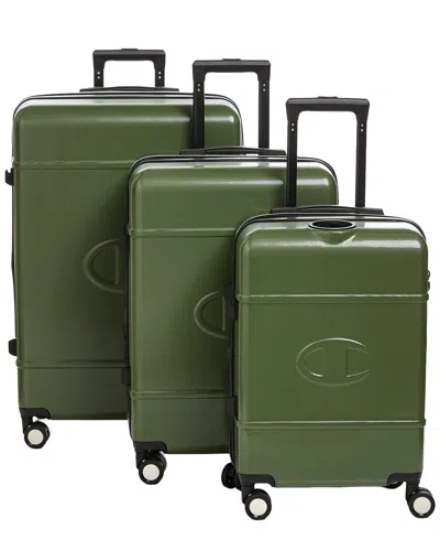 Champion Tracker Expandable 3pc Luggage Set In Green