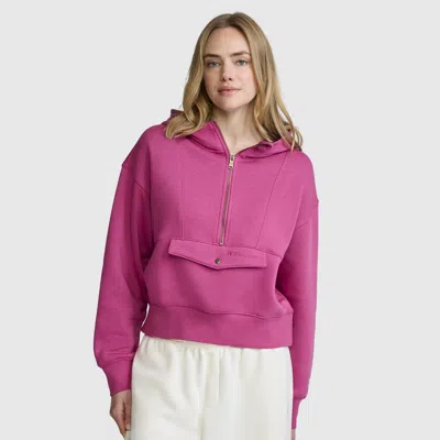 Champion Training Half-zip Fleece Hoodie In Pink