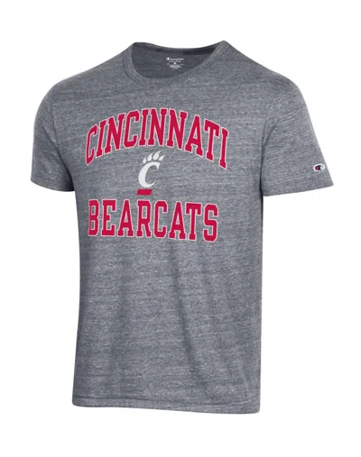Champion Tri-blend Tee Cincinnati Bearcats In Gunsmoke Heather In Gray