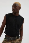 Champion Uo Exclusive Open Crochet Crew Neck Tank Top In Black At Urban Outfitters