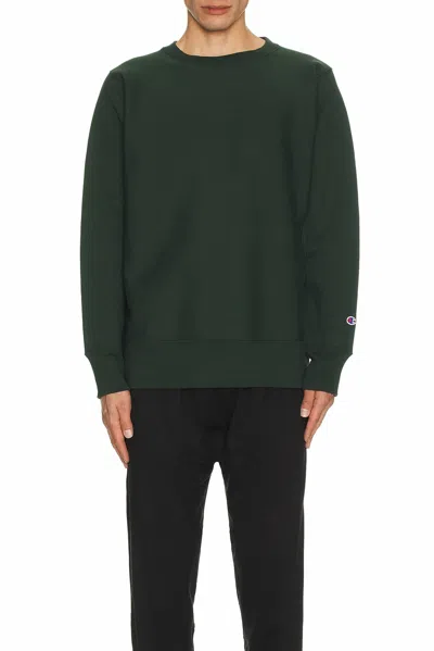 Champion Usa Reverse Weave Crew Sweatshirt In Dark Green
