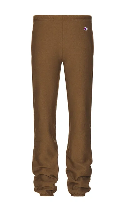 Champion Usa Reverse Weave Sweat Pant In Brown