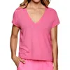 Champion V-neck Womens Crop Cotton T-shirt