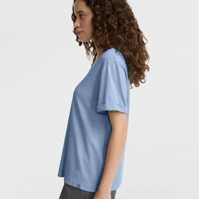 Champion Vintage Wash T-shirt, C Logo In Blue