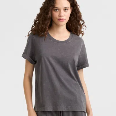 Champion Vintage Wash T-shirt, C Logo In Gray