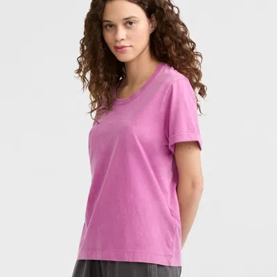 Champion Vintage Wash T-shirt, C Logo In Purple