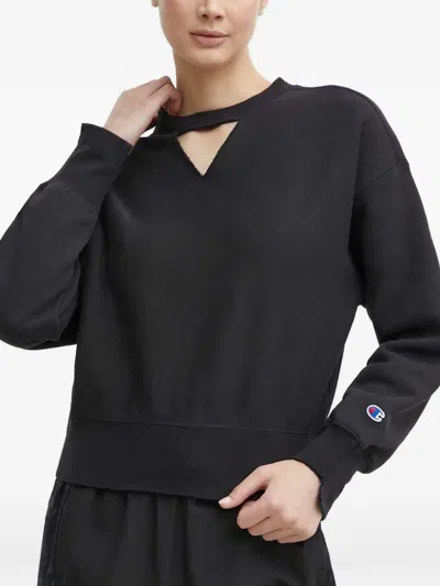 Champion V넥 스웨트셔츠 In Black