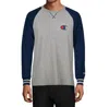 Champion Waffle Long Sleeve Raglan Shirt In Athletic Navy In Grey