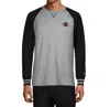 Champion Waffle Long Sleeve Raglan Shirt In Athletic Navy In Grey