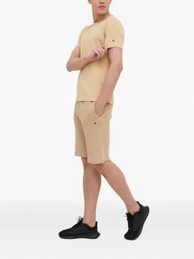 Champion Waffle-knit Raw-edge Shorts In Neutral