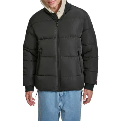 Champion Water Resistant Puffer Jacket In Black