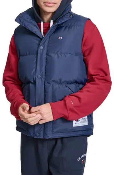 Champion Water Resistant Puffer Vest In Peacoat