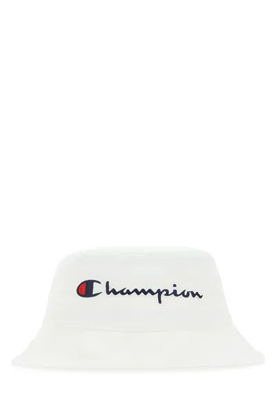 CHAMPION CHAMPION WHITE COTTON BUCKET HAT