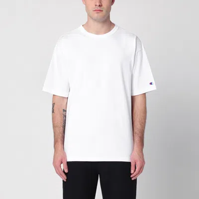 CHAMPION CHAMPION | WHITE COTTON CREW-NECK T-SHIRT
