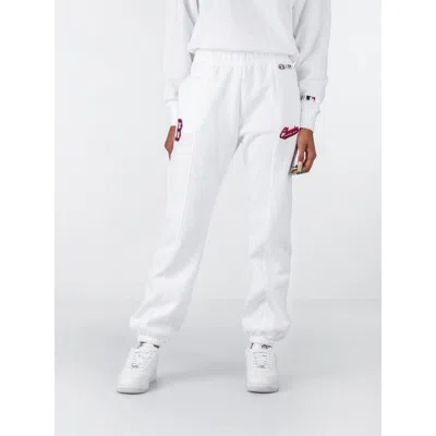 Champion White Cotton Joggers (workout Pants) In Multi