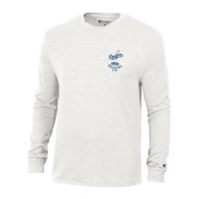 Champion White Los Angeles Dodgers Cooperstown Winning Tradition Tri-blend Long Sleeve T-shirt
