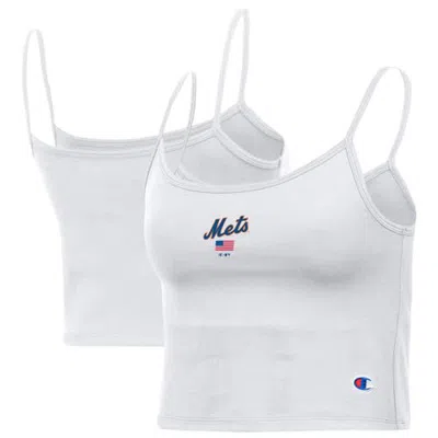 Champion White New York Mets America Scoop Tank Top