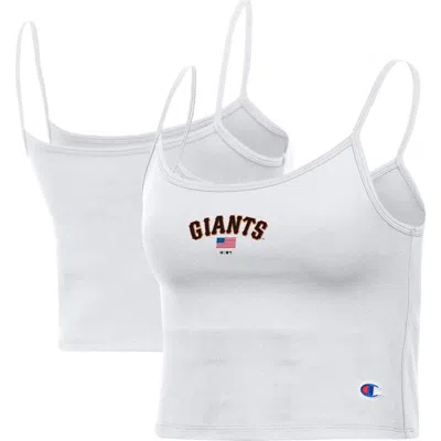 Champion White San Francisco Giants America Scoop Tank Top