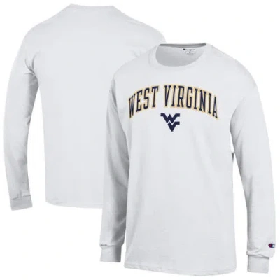 Champion White West Virginia Mountaineers Arch Over Logo Long Sleeve T-shirt