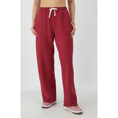 Champion Wide Leg Drawstring Pants In Cardinal