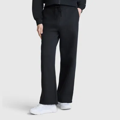 Champion Wide Leg Fleece Sweatpants, C Logo In Black