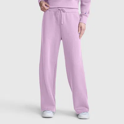 Champion Wide Leg Fleece Sweatpants, C Logo In Smoky Grape