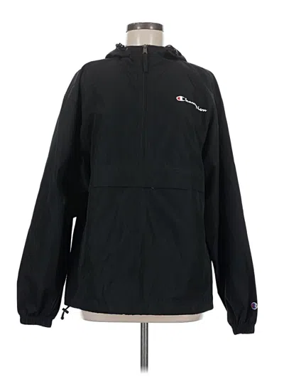 Pre-owned Champion Windbreaker Jacket In Black