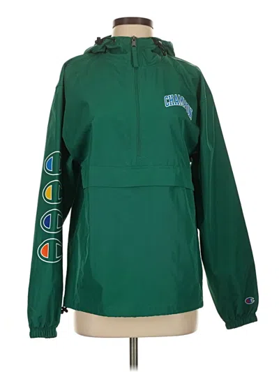Pre-owned Champion Windbreaker Jacket In Green