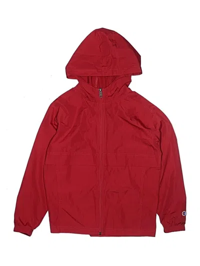 Pre-owned Champion Kids' Windbreaker Jacket In Red