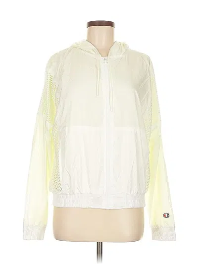 Pre-owned Champion Windbreaker Jacket In White