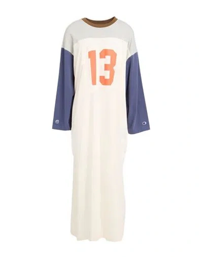 Champion Woman Maxi Dress Cream Size M Cotton In White