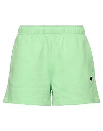 Champion Woman Shorts & Bermuda Shorts Light Green Size Xs Cotton, Polyester