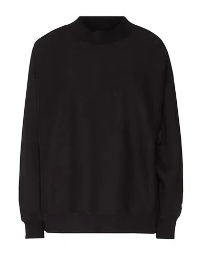 Champion Woman Sweatshirt Black Size S Cotton, Polyester