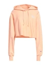 Champion Woman Sweatshirt Coral Size L Cotton, Polyester In Red