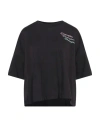Champion Woman T-shirt Black Size L Cotton