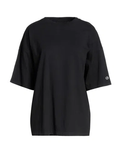 Champion Woman T-shirt Black Size Xl Cotton