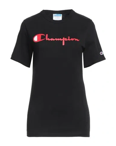 Champion Woman T-shirt Black Size Xs Cotton