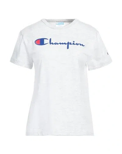 Champion Woman T-shirt Light Grey Size S Cotton