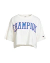 Champion Woman T-shirt White Size L Cotton