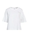 Champion Woman T-shirt White Size L Cotton In White